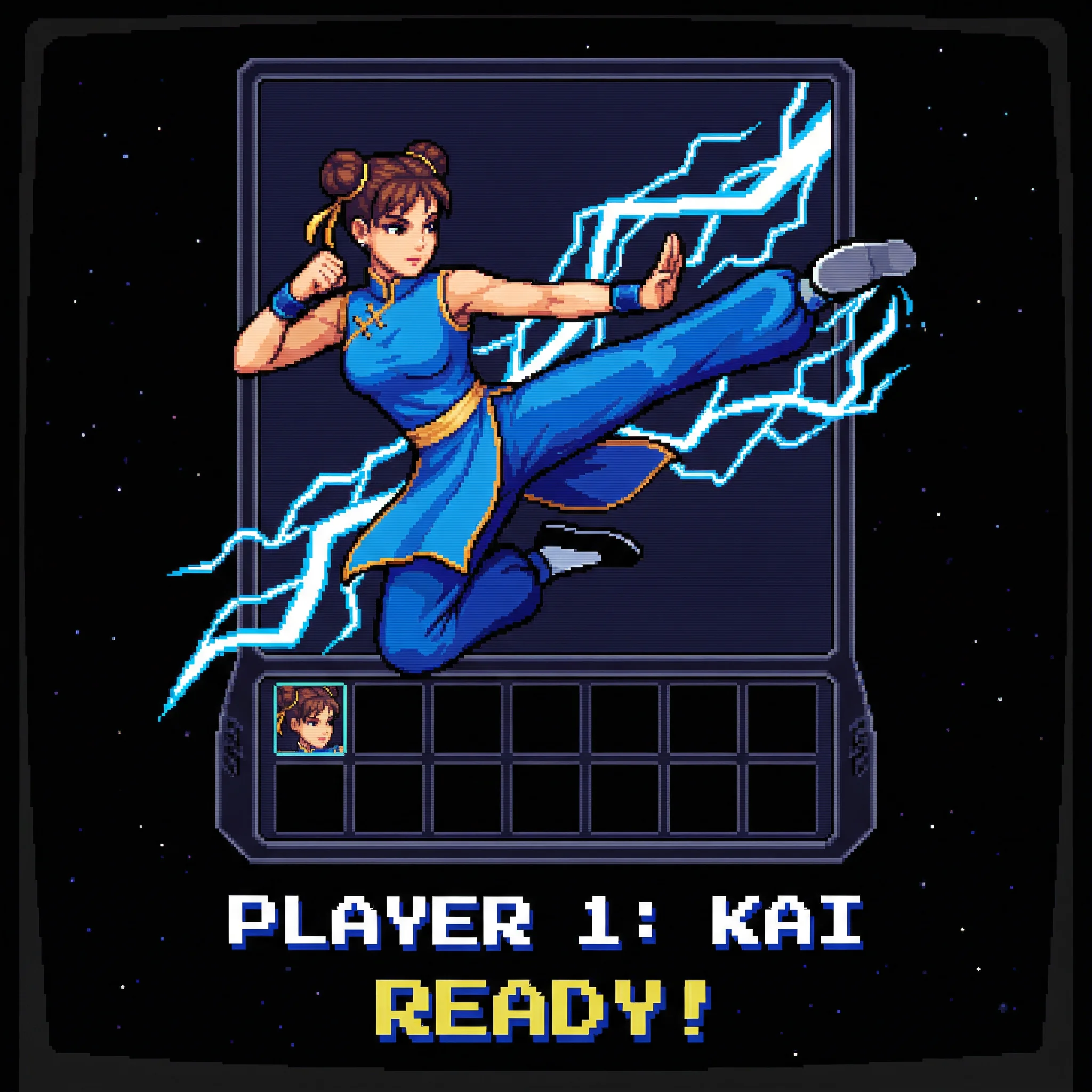 格斗家春丽的像素头像 - pg娱乐 角色